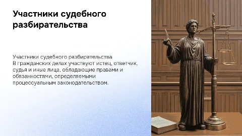 участники судебного разбирательства по гражданским делам