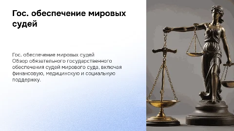 обязательное государственное обеспечение судьи мирового суда