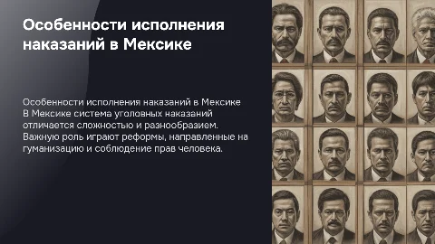 Особенности исполнения уголовных наказаний в Мексике
