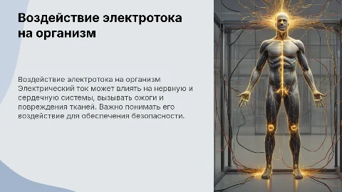 воздействие электрического тока на организм человека
