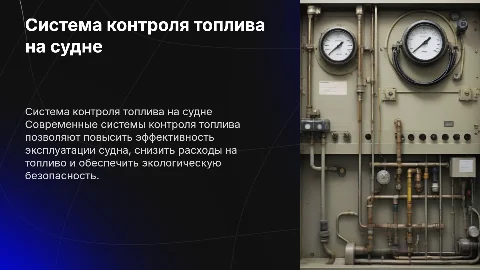 Система контроля топлива на судне