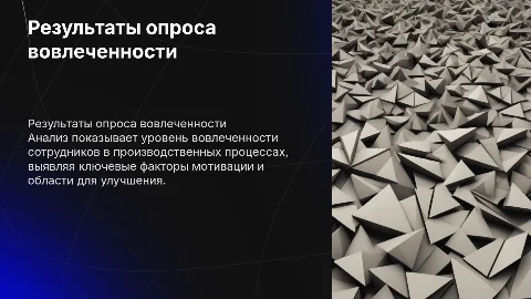 Результаты опроса вовлеченности производство