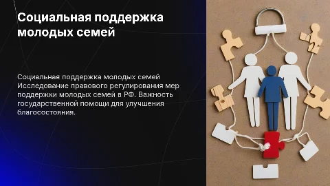 Правовое регулирование мер социальной поддержки молодых семей