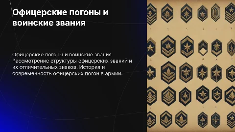 Офицерские погоны и звания