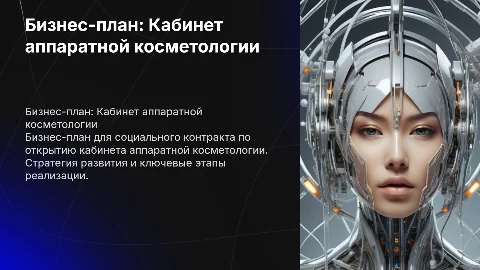 Бизнес-план для открытия кабинета аппаратной косметологии