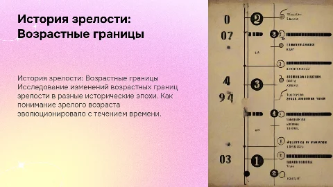 1. Возрастные границы зрелого возраста в исторической ретроспективе
