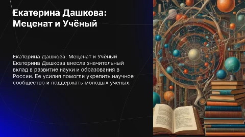 Екатерина Дашкова: меценат и её вклад в науку