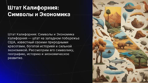 Презентация о Калифорнии: Символы, География и Экономика