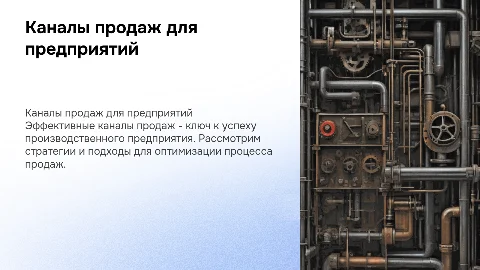 выстраивание каналов продаж на производственном предприятии