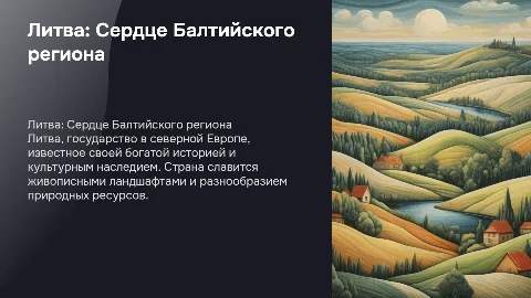 Страны Евразии. Литва