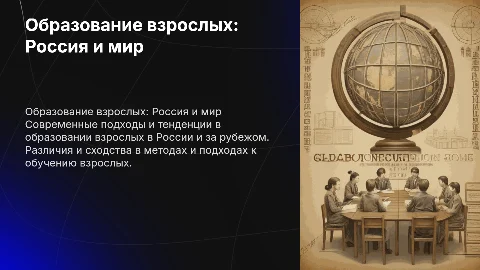 Обзор современного состояния образования взрослых в России и мире