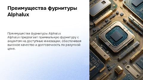 Преимущества премиальной фурнитуры Alphalux: Доступные Инновации