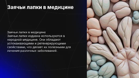 Заячьи лапки в медицине