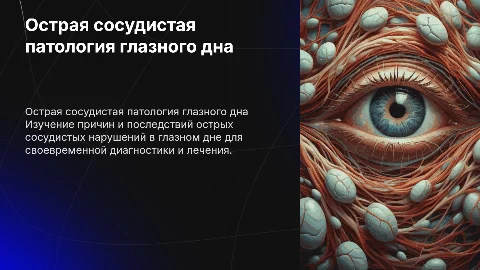 острая сосудистая патология глазного дна