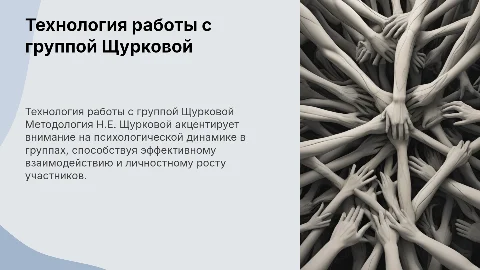 Технология работы с группой Н.Е Щурковой