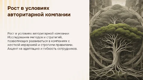 вырасти в авторитарной компании
