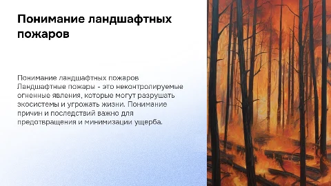Ландшафтные пожары для подростков
