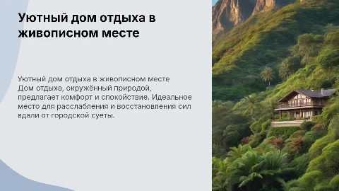 описание дома отдыха с фотографиями