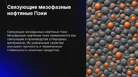 Связующие мезофазные нефтяные Пэки