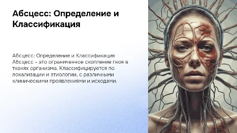 Презентация об абсцессах: определение, классификация и лечение