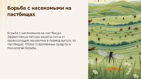 Борьба с кровососущими насекомыми в пастбищный период