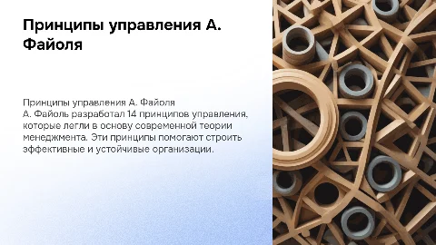 Принцип построения организации А. Файоля