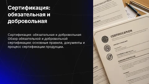 Обязательная и добровольная сертификация: правила и документы