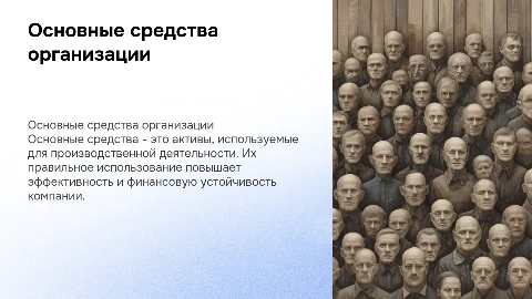 основные средства организации и их использование