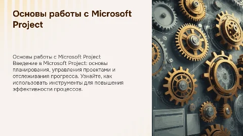Основы использования комплекса Microsoft Project