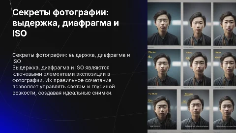 Как работают вместе выдержка, диафрагма и ISO