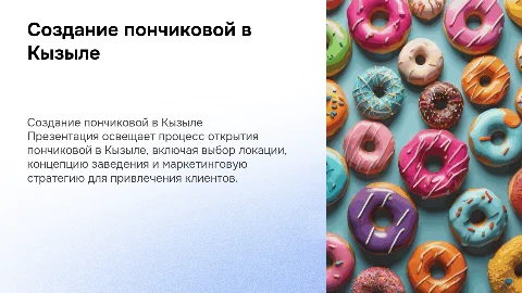 Создание пончиковой в Кызыле