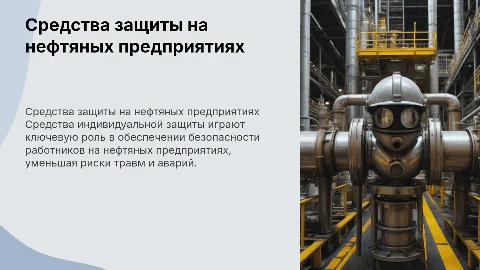 Средства индивидуальной защиты на нефтенях предприятиях