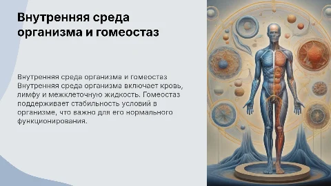 Внутренняя среда организма: состав, функции и гомеостаз