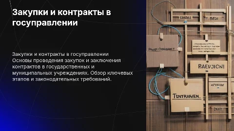 Проведение закупки и заключение контракта в госуправлении