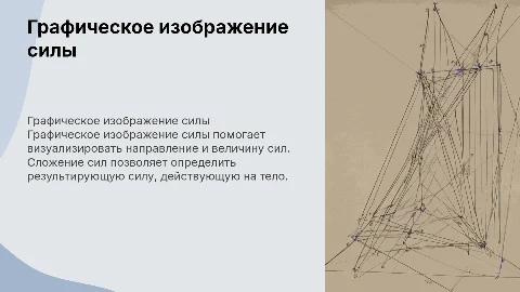 Графическое изображение силы. Сложение сил