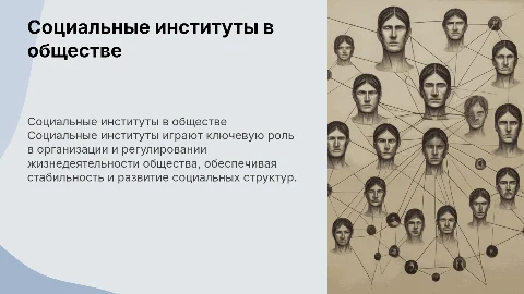 Социальные институты в жизнедеятельности общества