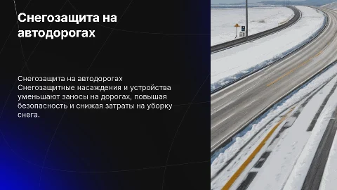 Снегозащитные насаждения и устройства на автодорогах