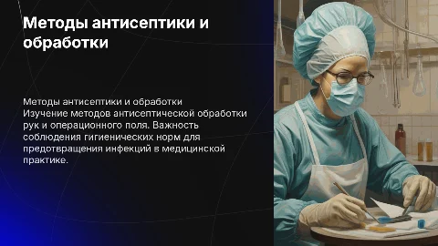 методы антисептики. методы обработки рук, операционного поля
