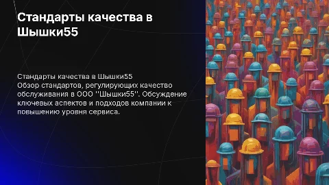 Стандарты качества обслуживания в ООО "Шышки55"