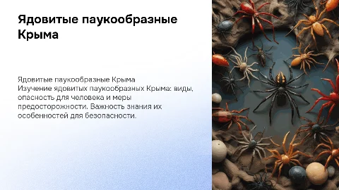 Ядовитые паукообразные Крыма