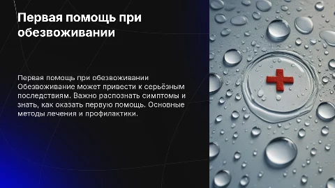 Первая помощь при обезвоживание