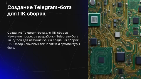 Разработка Telegram-бота для создания сборок ПК на питоне