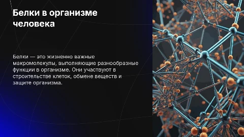 Презентация: Белки в организме: их роль, свойства и классификация