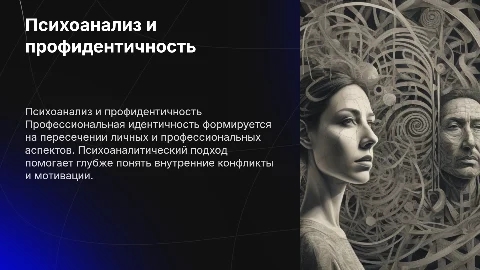 Теоретические основы профессиональной идентичности в психоанализе