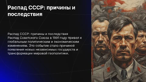Распад Советского Союза и его последствия
