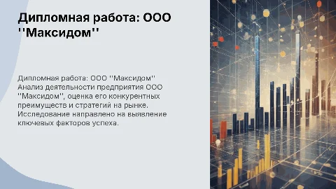 Дипломная работа по предприятию ООО "Максидом"