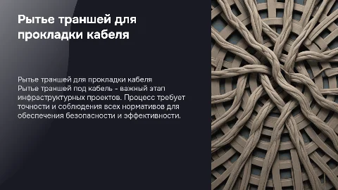 Рытье траншей под кабель