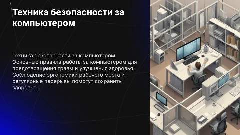 Техника безопасности работы за компьютером
