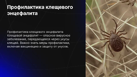 Профилактика клещевого энцефалита