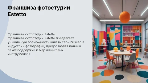 Франшиза фототсудии Estetto